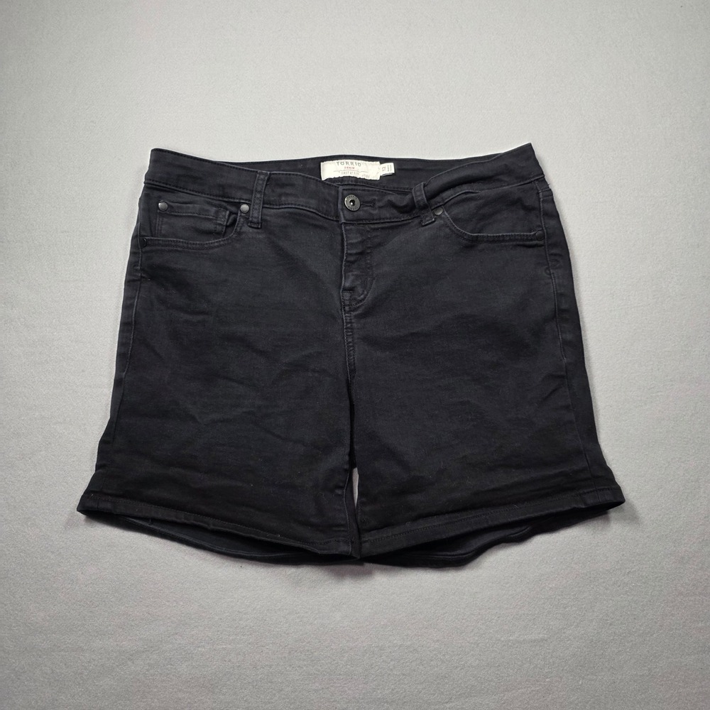 Torrid Black Denim First at Fit Shorts - Women's Size 12